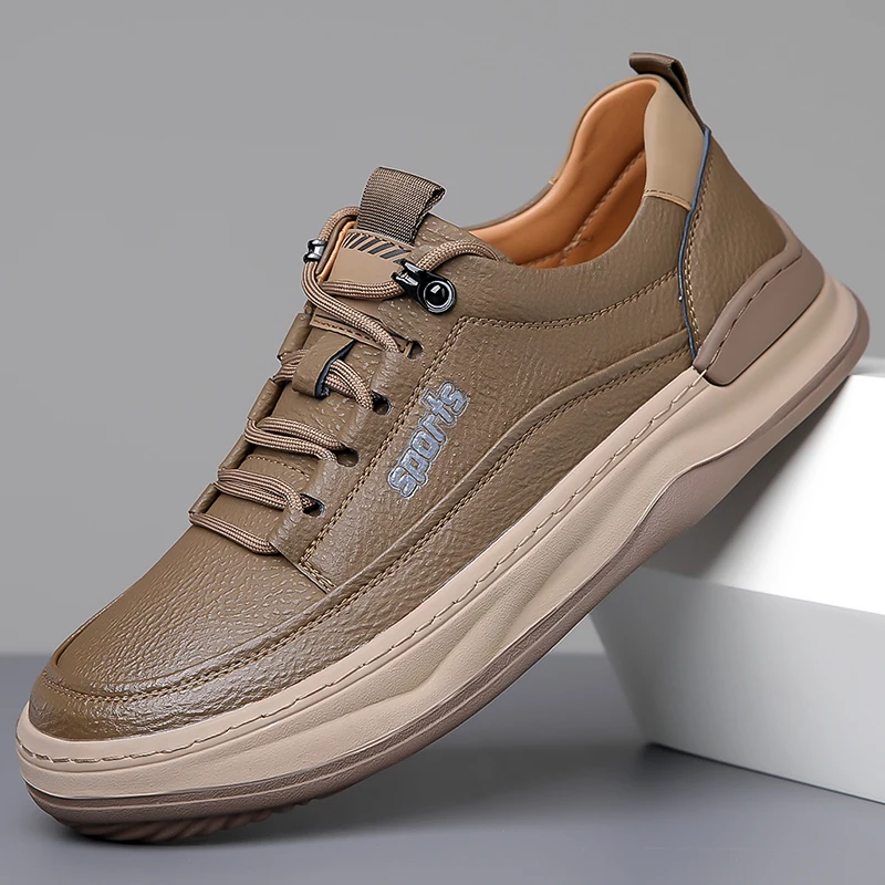 Мужская повседневная обувь модные мужские лоферы из натуральной кожи в