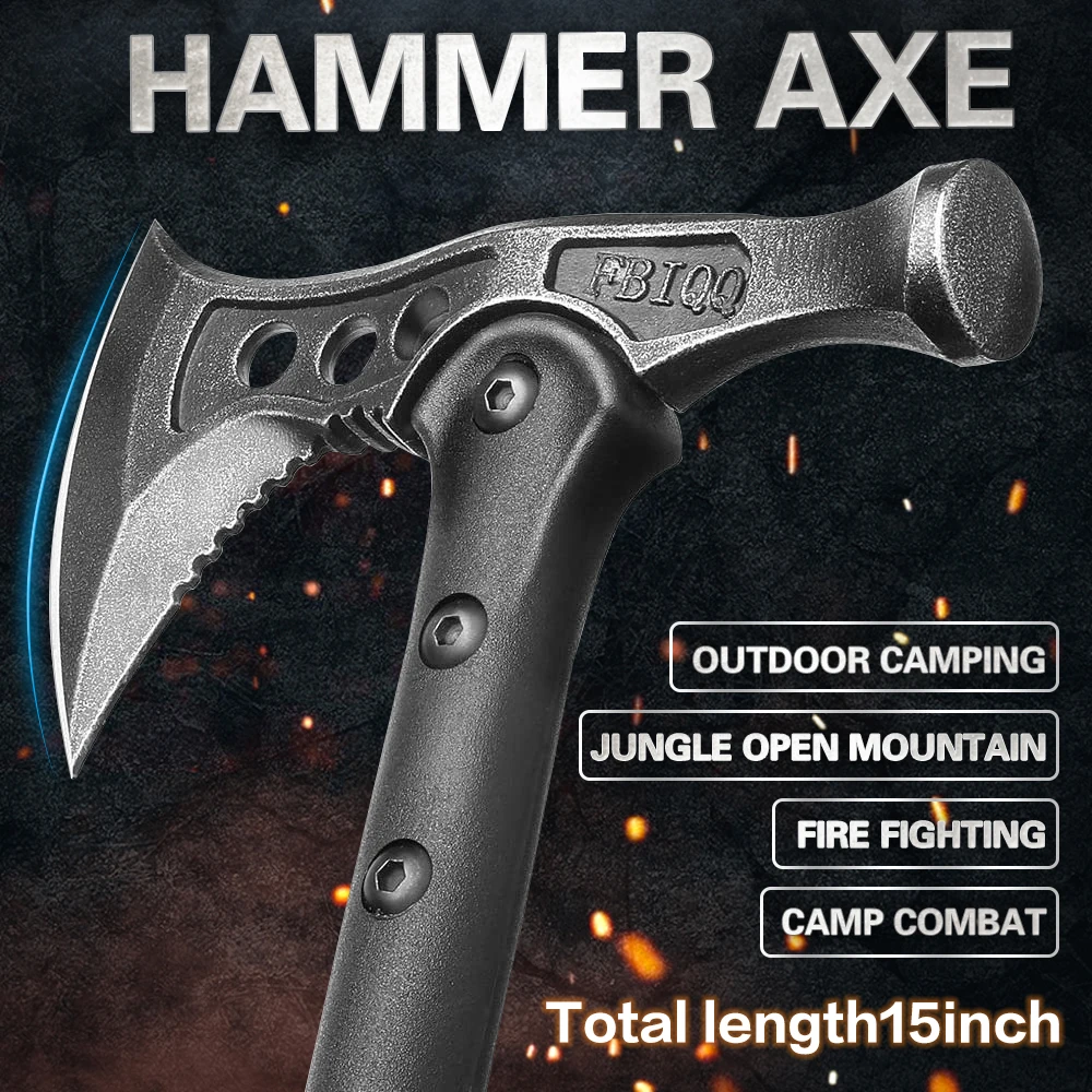 

Portable Axe Multi-function Hatchet Outdoor Camping Jungle Open Mountain Axes Fire Fighting Ax Camp Combat Tomahawks