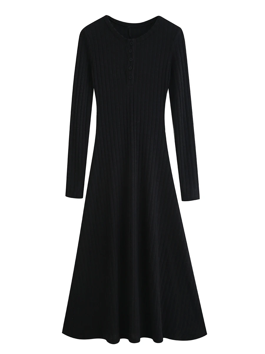 Shujinsheng уменьшающий возраст вязаный свитер средней длины с длинными рукавами