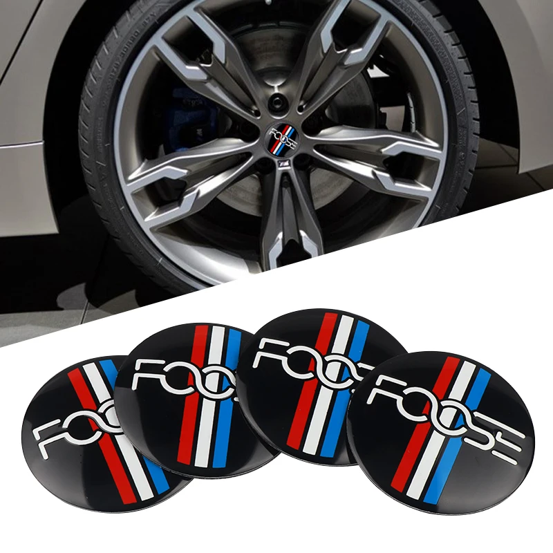 Фото Для Ford Ranger, Focus, Kuga, Mustang ST, Transit, Mondeo, Foose: 4 шт. 56 мм наклейки-эмблемы на центральные колпачки колес, аксессуары для стайлинга автомобиля №5