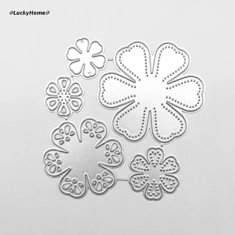 

6 лепестков цветов 11UA 5 в 1, нож для тиснения цветов, металлические высекальные штампы для «сделай сам», скрапбукинг, бумажные открытки, релье...