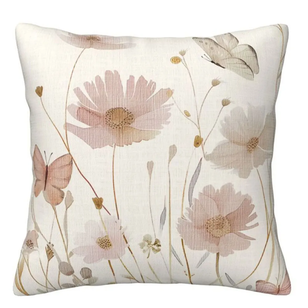 

Декоративная наволочка с цветочным узором