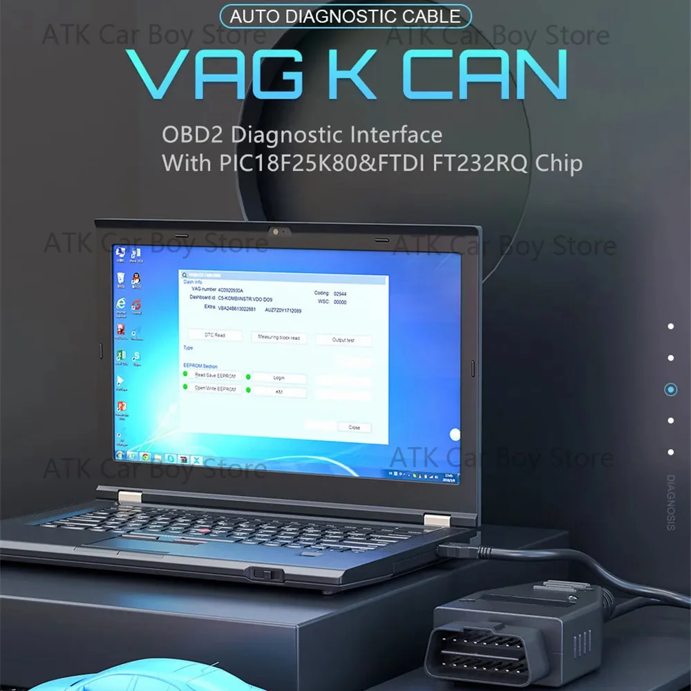 Диагностический инструмент VAG K-CAN Commander 1.4 для Au-di V-w Sko-da Se-at ремонт автомобиля