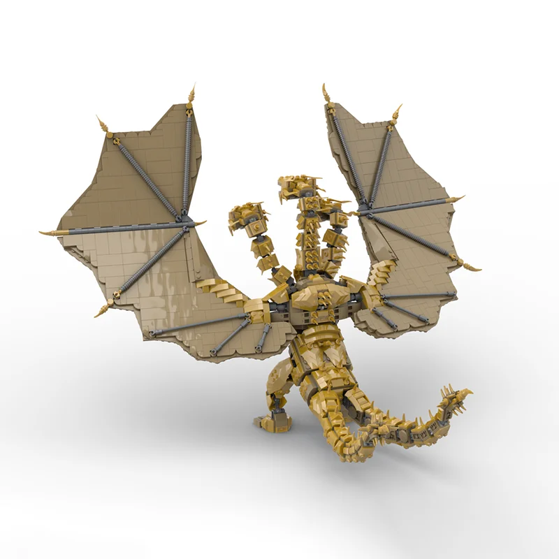 1935 шт. MOC фильм Годзилла Король монстров Ghidorah строительные блоки модель DIY