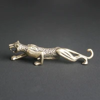 antique brass cheetah desktop ornament study pen holder creative ornament