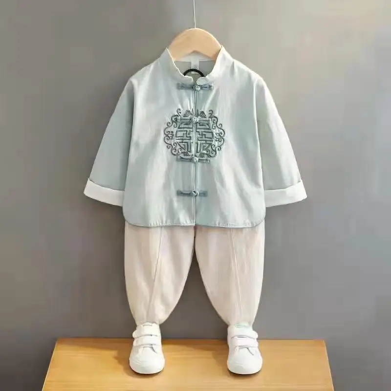 Enlarge Childrens Hanfu Boys Spring and Autumn New Chinese Style Baby Tang Costume Ancient Summer Thin Summer Style
