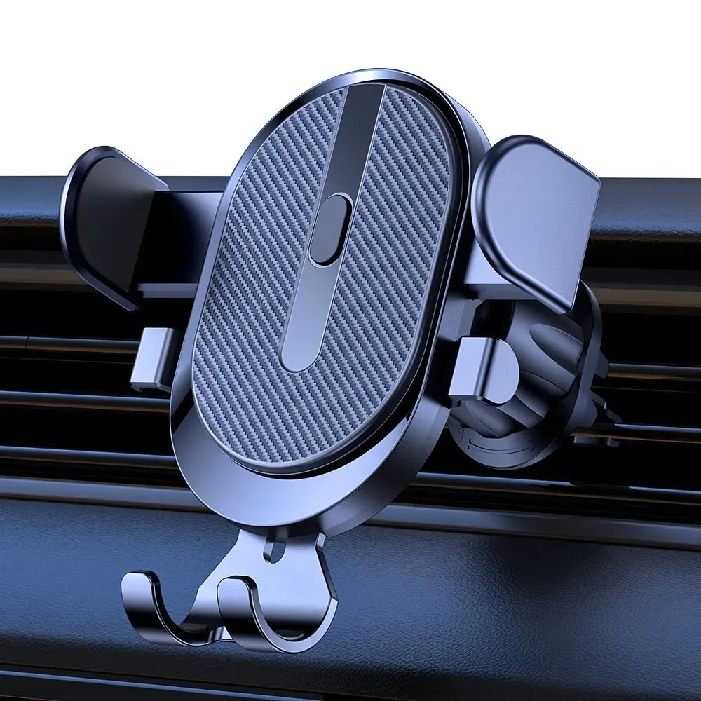 Car Phone Holder Mount, 2025 Upgrade Auto Locking Universal Phone Holder with Hook Clip for Car Air Vent for iPhone Samsung