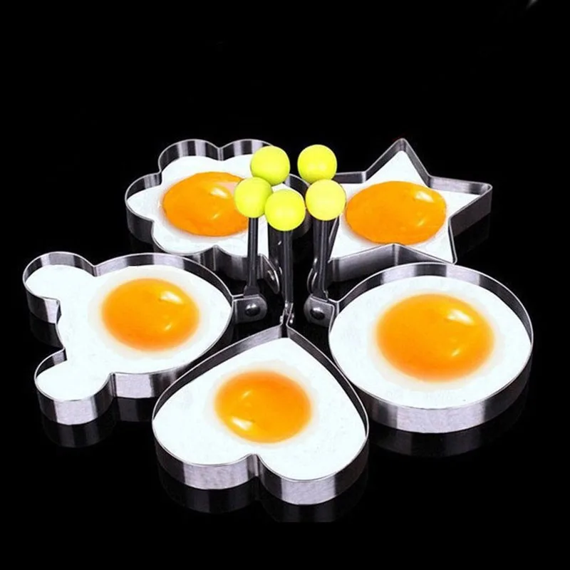 Creative Multi-Model Stainless Steel Love Lunch Bento Fried Egg Omelette To Make Egg Mold Pancake Poached Egg Mold Kitchen Tool