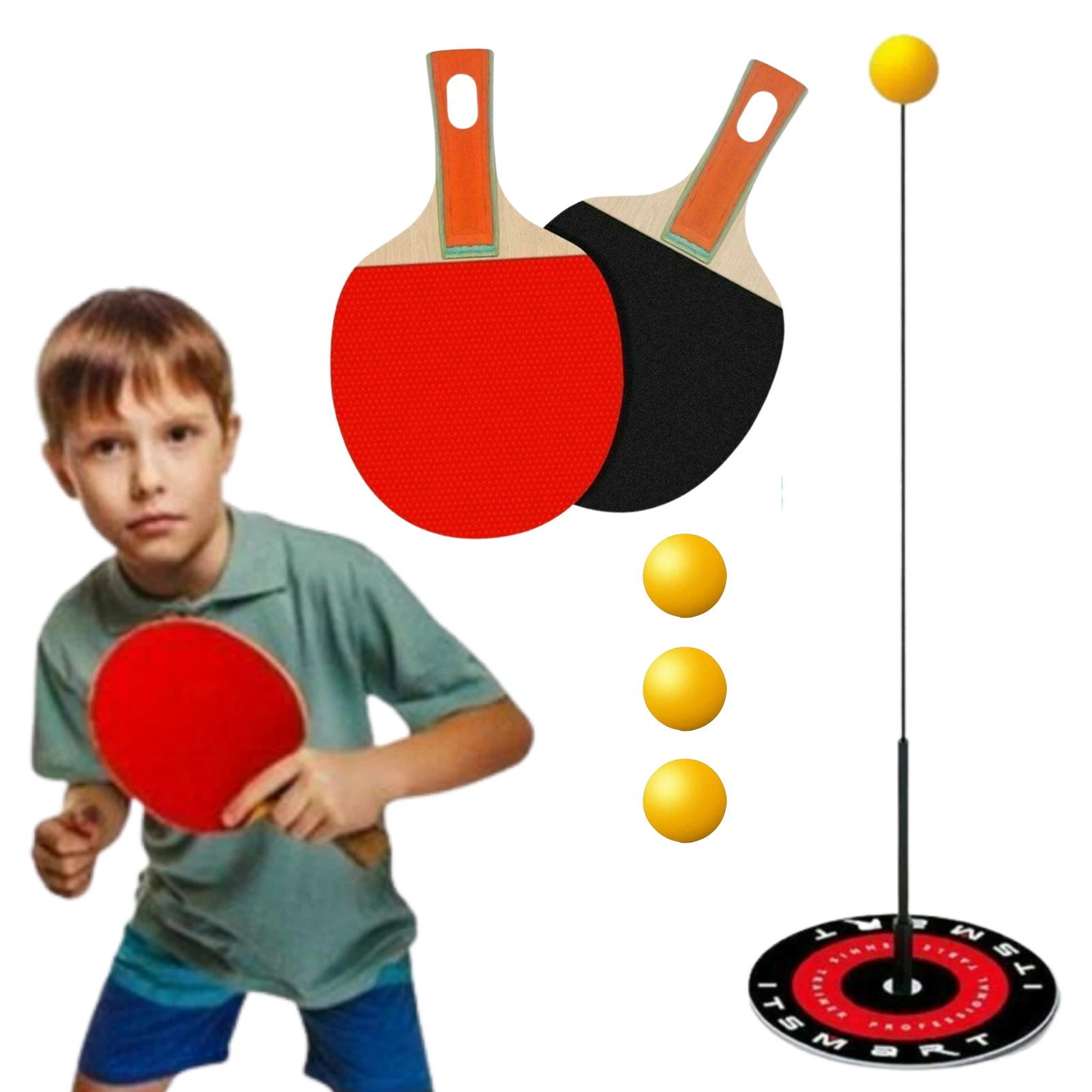 

Elastic Soft Shaft Table Tennis Trainer Portable PingPong Practice Equipment Rebound Robot Adults Fitness