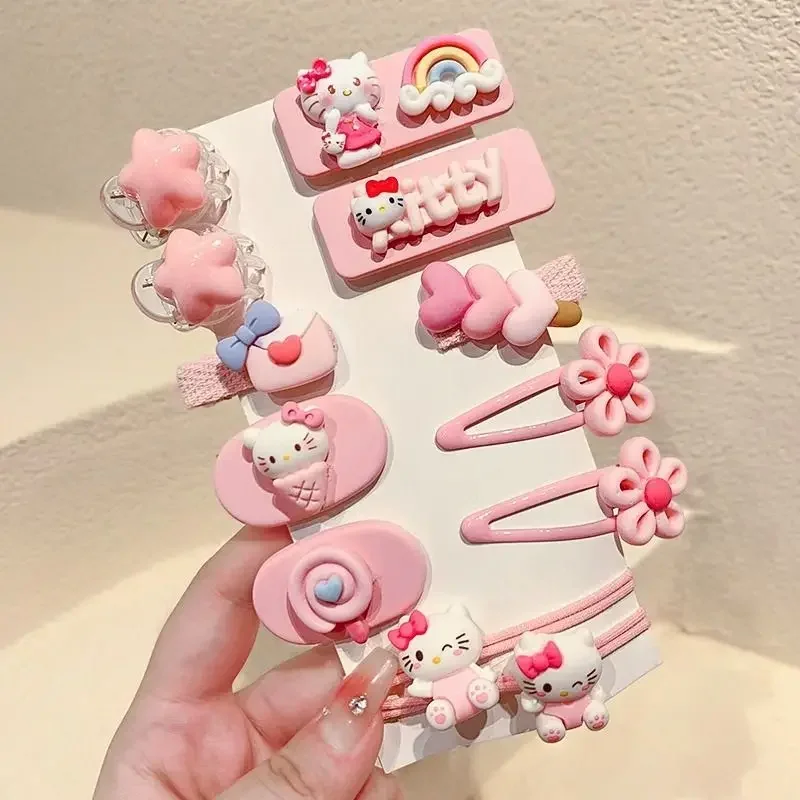 Заколка для волос Hello Kitty маленьких девочек Cinnamoroll милый зажим кавайные украшения