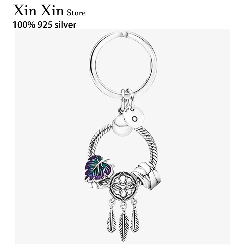 

2021 Fall New S925 Sterling Silver Fairy Dream Catcher Pendant Keychain Set Ladies Exquisite Diy Party Fashion Accessories