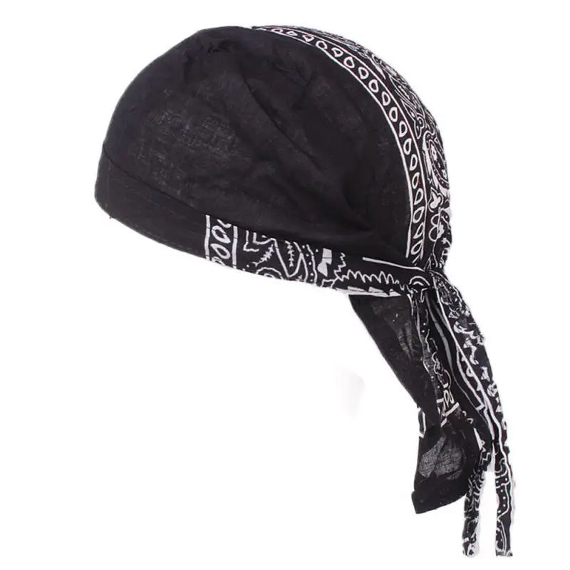 

Bandana Skull Cap Beanie Adjustable Cotton Biker Hat Hood Headband Headscarf Doo Rags Head Wraps Costume