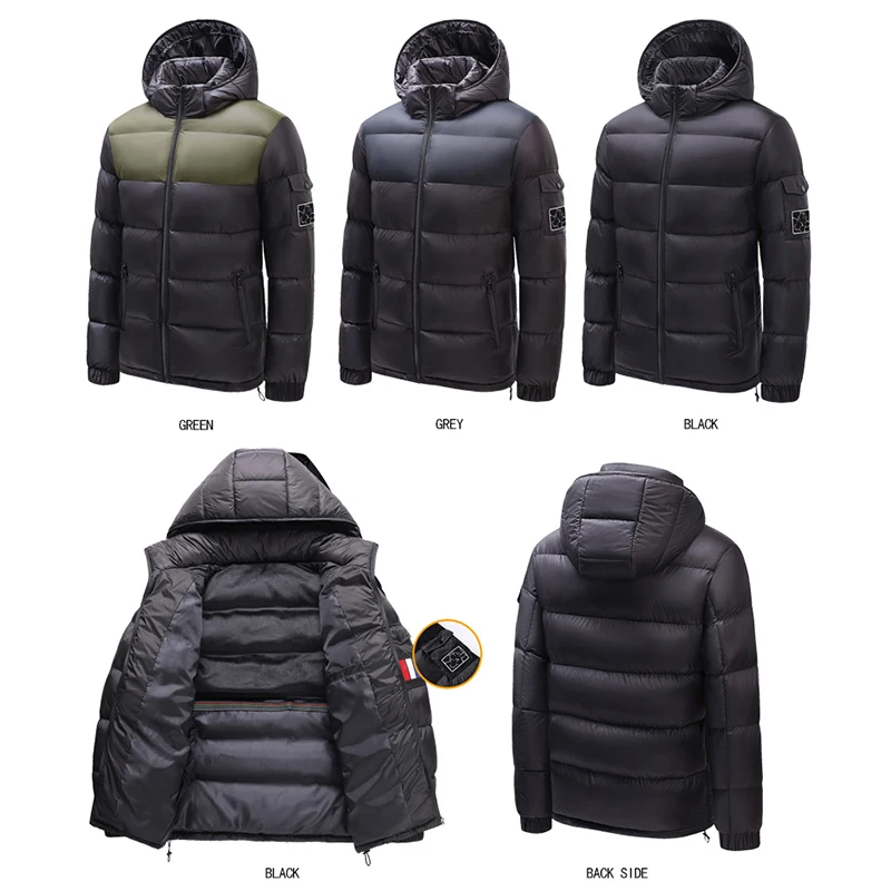 Winter Men Warm Windproof Hood Down Jackets Parka Coat Mens Casual Detachable Hat Waterproof Overcoats Jacket Male Plus Size 7XL