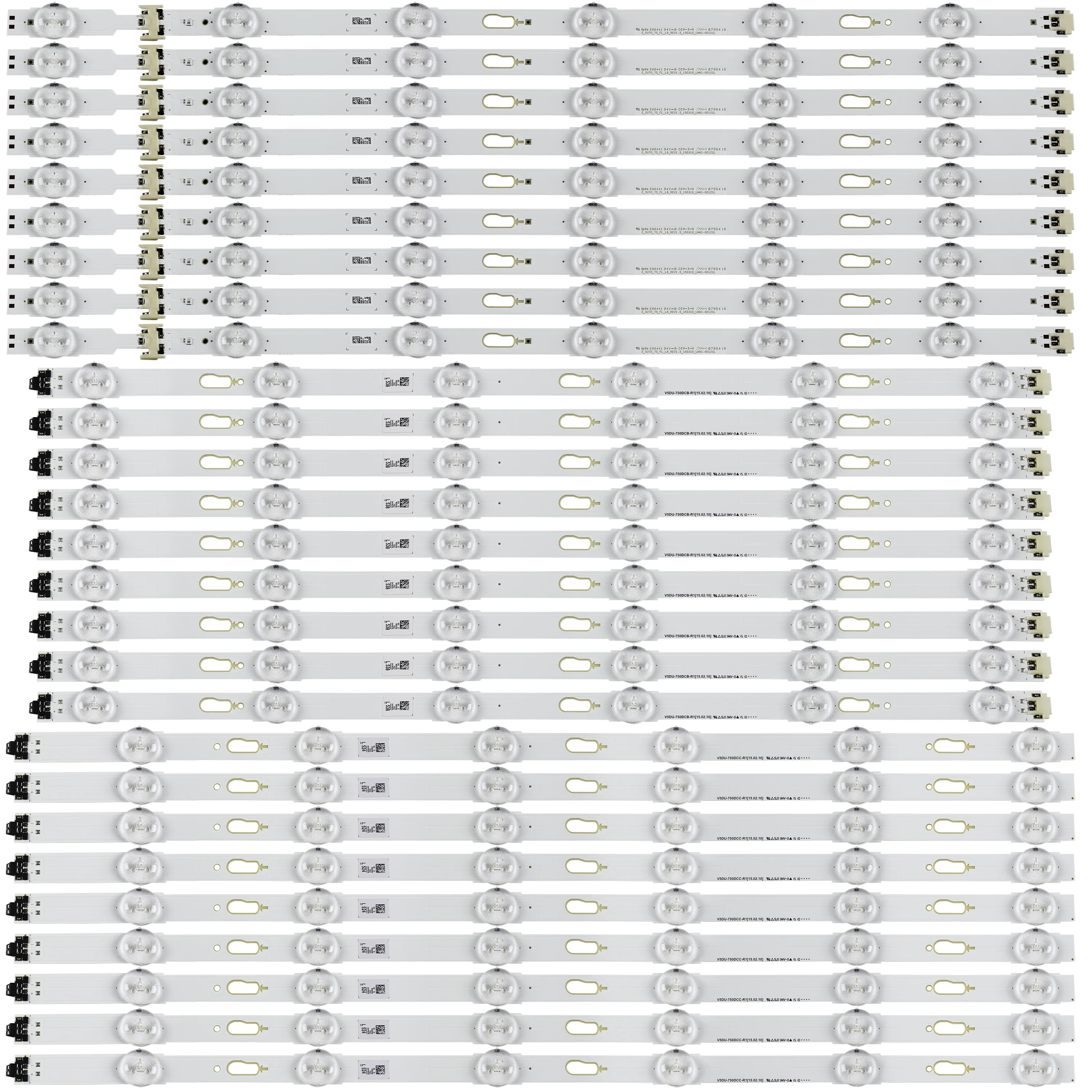 Светодиодная подсветка для Samsung UN75MU6300, UN75JU6500, V5DU-750DCA-R1, 750DCB, 750DCC-R1 BN96-34763A, 34764A, 34765A, 27 шт./компл.