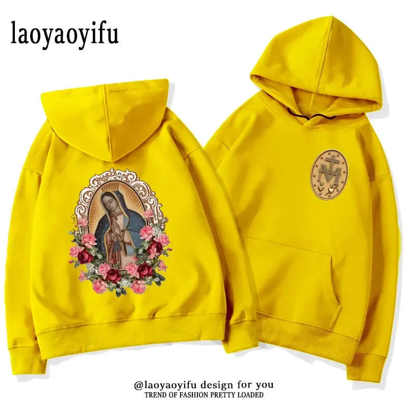 Худи с надписью Богородица Дева Мадонна Осень-зима