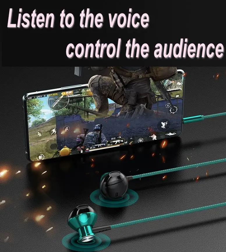 1 шт. новые металлические проводные наушники проводная гарнитура с