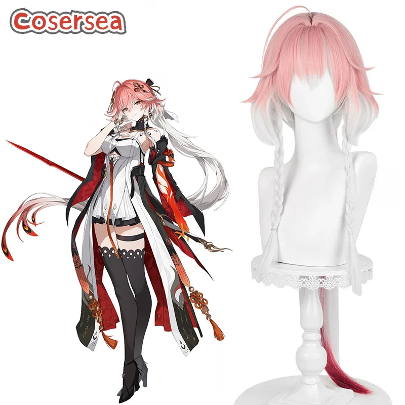 Cosersea Changli Косплей Парики Игра Wuthering Waves 90 см Длинный разноцветный хвост Cos Парик