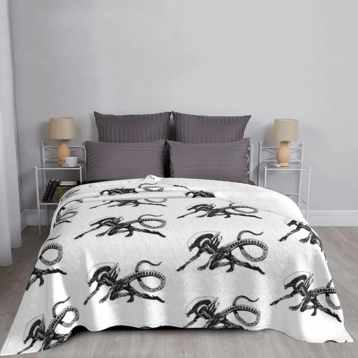 Детское одеяло Xenomorph с изображением инопланетянина воздушные мягкие одеяла для