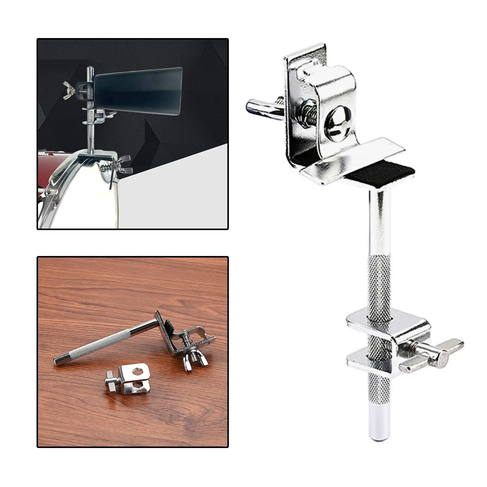

Small Cowbell Mount Tools Clamp Durable Percussion Accessories Hardware