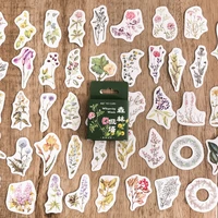 45pcs forest flower aesthetic stickers decoractive scrapbooking children accessories diy phone sticky sticker flakes for kids