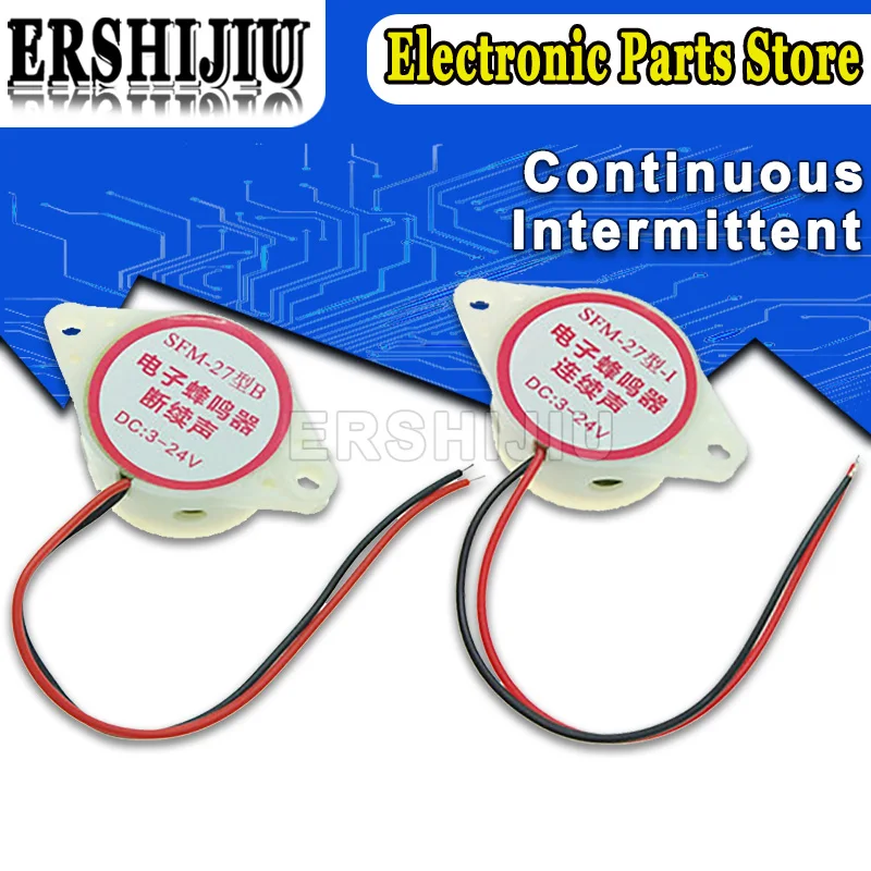 

SFM-27 3-24V 12V 95DB Ntermittent / Continuous Active Buzzer High-decibel Electronic Buzzer Beep Alarm For Arduino Diy Buzzer