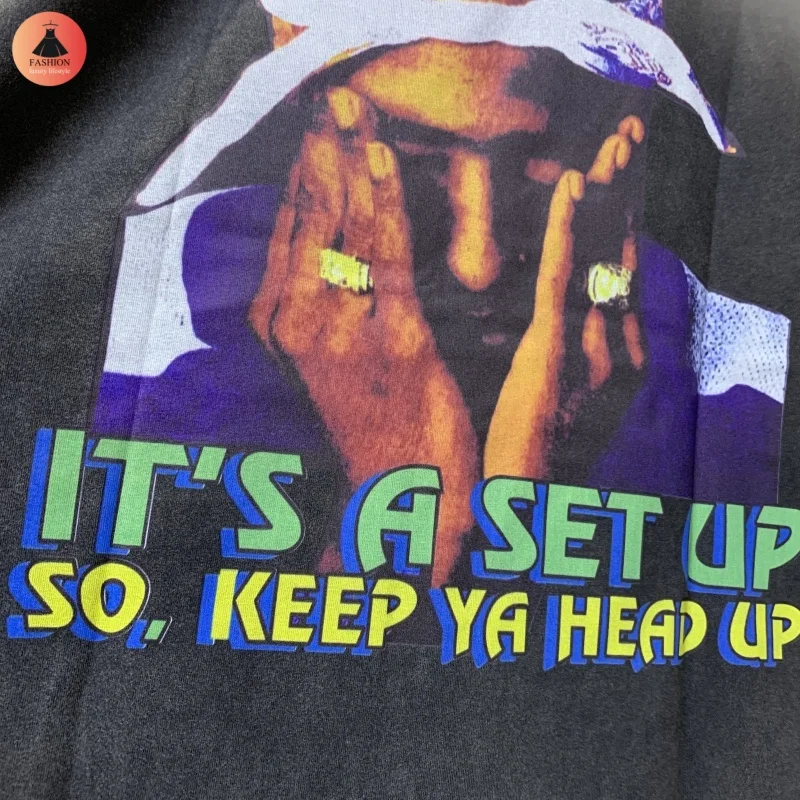 Черная новая мужская женская футболка большого размера из винтажного хлопка с