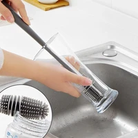 silicone cup brush cup scrubber glass cleaner kitchen cleaning tool long handle drink glass cup wineglass bottle cleaning brush