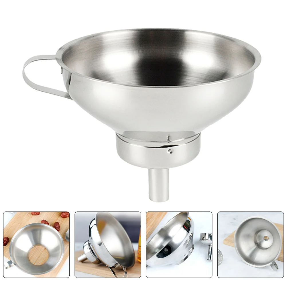 

Kitchen Funnel Stainless Steel Funnel Oil Powder Transfer Funnel Ingredients Filter Strainer for Bottle Canning Jar Bottle