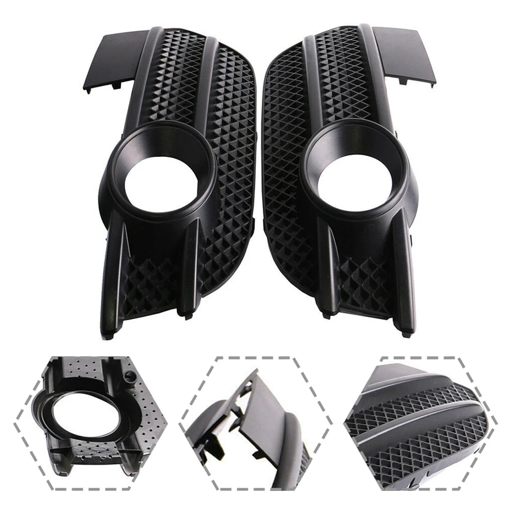 

Durable Fog Lamp Grille Cover Car 8U0 807 379 B9B9 8U0807681ASP9 Fog Light Grille High Quality Plastic Satin Black
