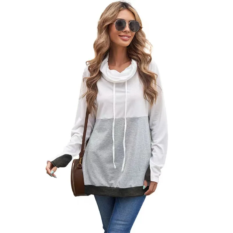 Winter And Autumn Wear Top Sweater Striped Pocket Long Sleeve Ladies Top Sweater