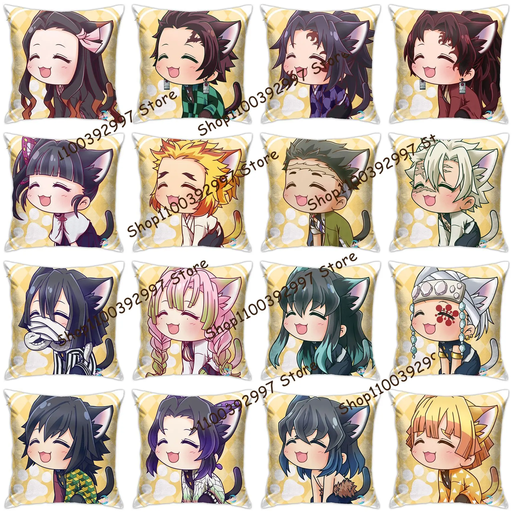 

Demon Slayer Pillow Case Anime Cushion Cover Decorative Pillows Throw Pillowcase