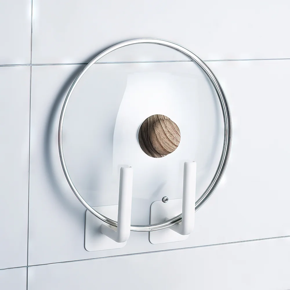 

2Pcs Multi-Functional Hooks Self-adhesive Kitchen Organizer Rack Holder Cabinet Cupboard Paper Roll Towel Holder Tissue Hanger