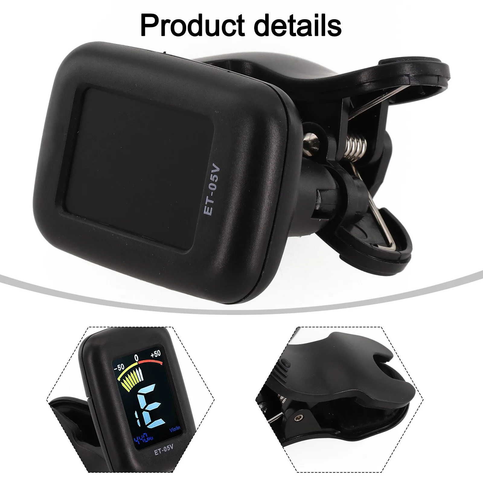 Тюнер для двойных басов тюнер виолончели 1 шт. вращающийся на 360 градусов дизайн