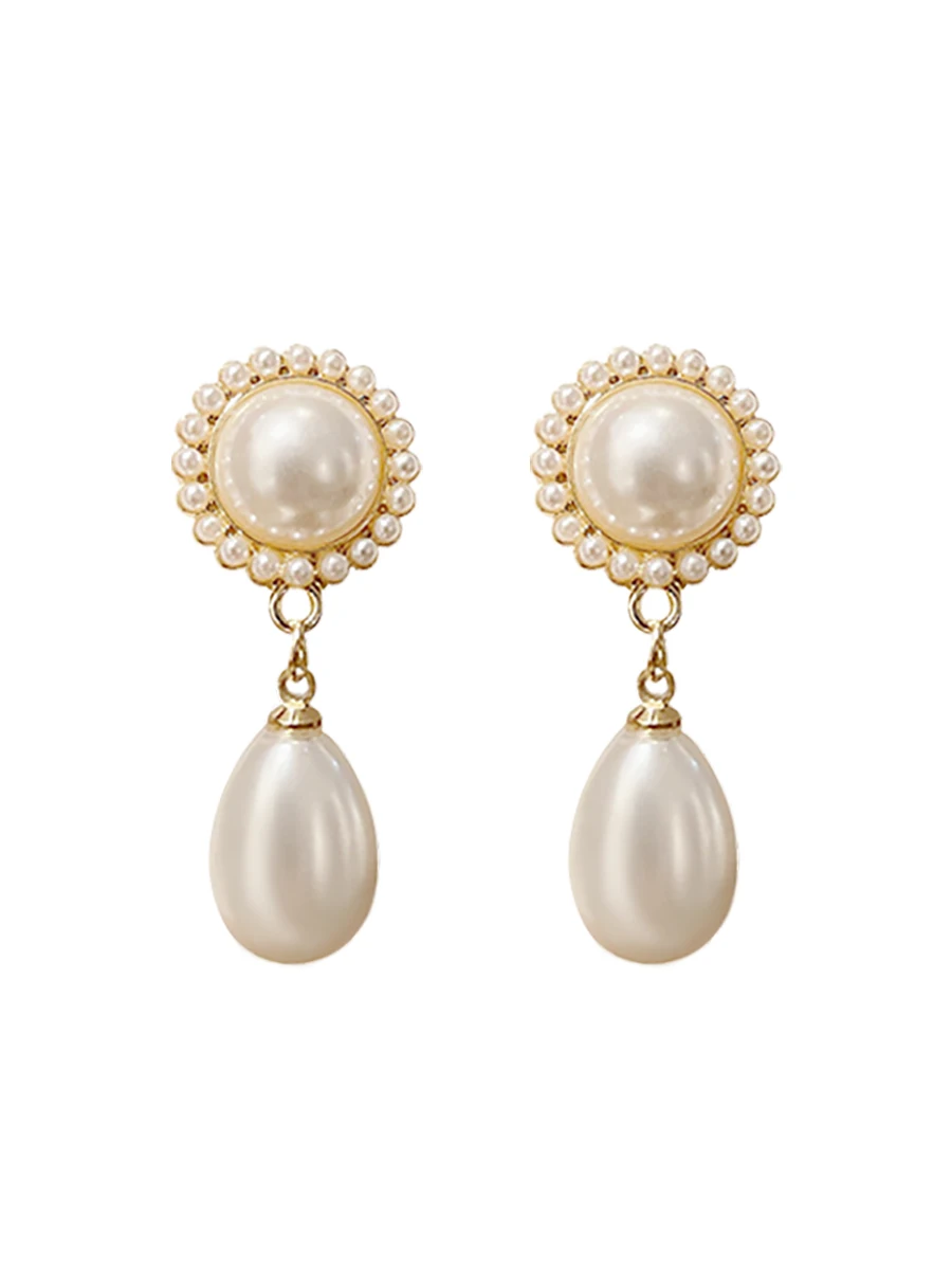 Zhao Ling Xu Blowing Half Summer Same Pearl Pendant Earrings Women Light Luxury French sle Retro Hong Kong Sle Earrings... |