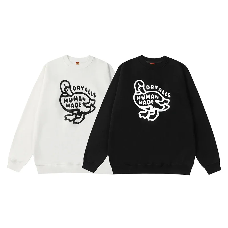 

Cotton Clothes Duck Pattern 인간이 만든 Hoodies Loose Long Sleeve Sweatshirt Pullovers Made By Men Women Tops