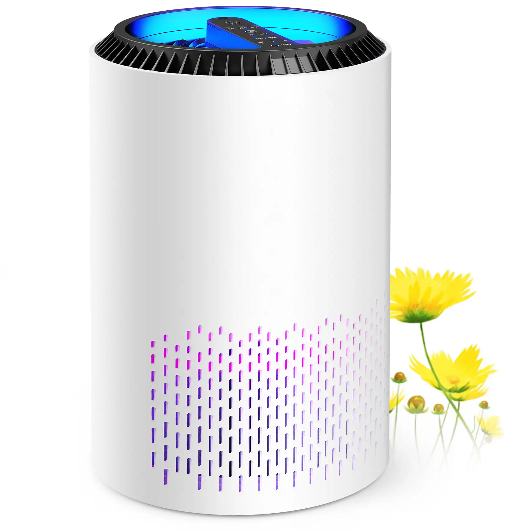 

HUANQIUHEPA Air Purifier with Light Extra Large Room (215 Sq. Ft), White