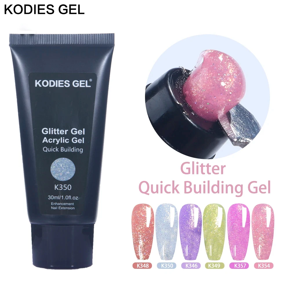 

KODIES GEL Poly Nail Extension Gel Polish Glitter Diamond Style Builder Gellak Enhancement Manicure for French Nails Art Design