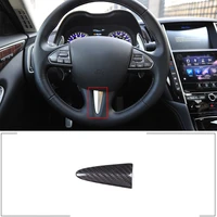 for infiniti q50 q60 2014 2017 real carbon fiber car interior steering wheel decorative sticker car tuning accessories