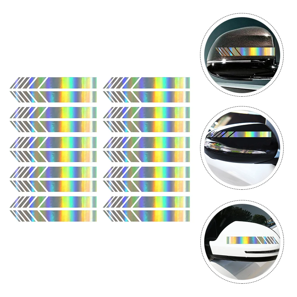 

10 Pairs Rearview Mirror Car Sticker Reflective Stickers Vehicle Decorative The Pet Styling Decal 3d