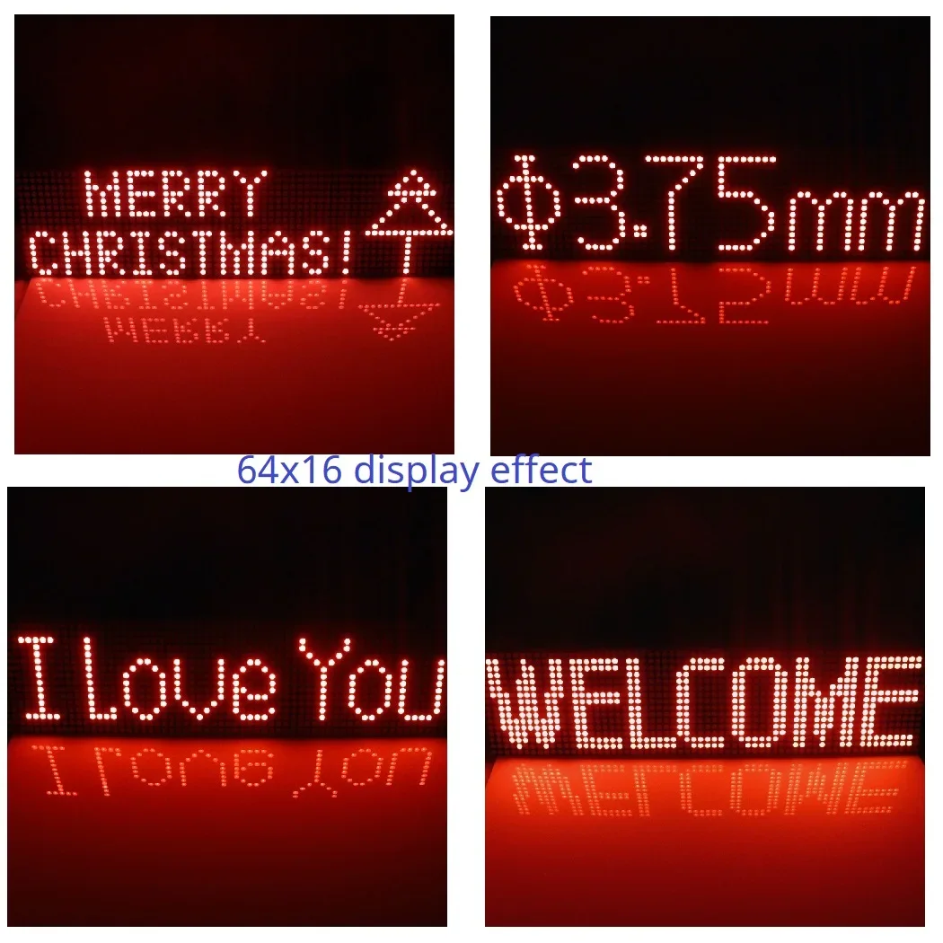 С эскизным кодом 64x16 точечная матрица светодиодный дисплей экранный модуль для