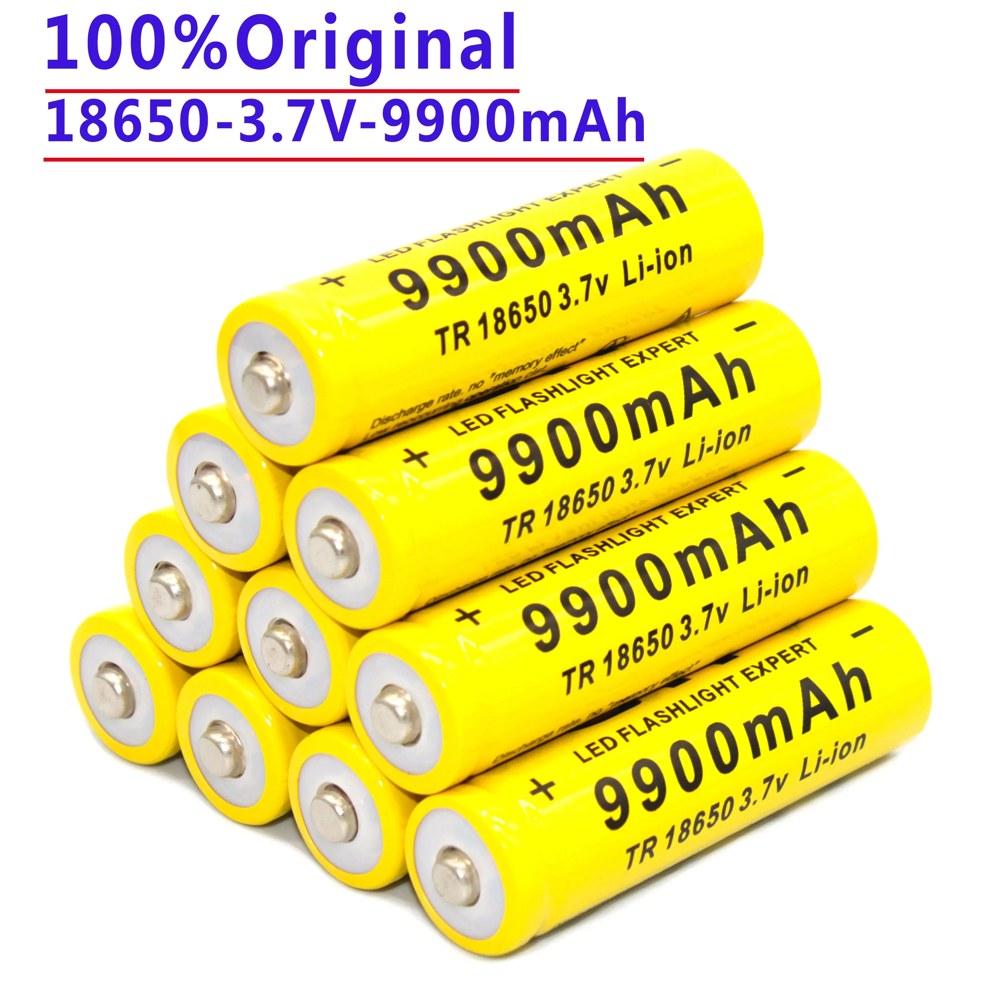 

NEW2023 Nuevo.100%.Batería recargable de 18650, 3,7 V, 9900mah,,18650, 9900mAh, 3,7 V, Envío Gratis. descarga de sobrecarga.