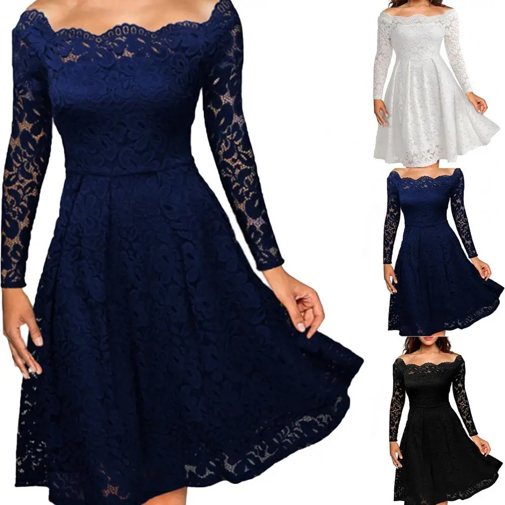 Великолепное женское стильное кружевное платье 5 цветов красивое с длинным