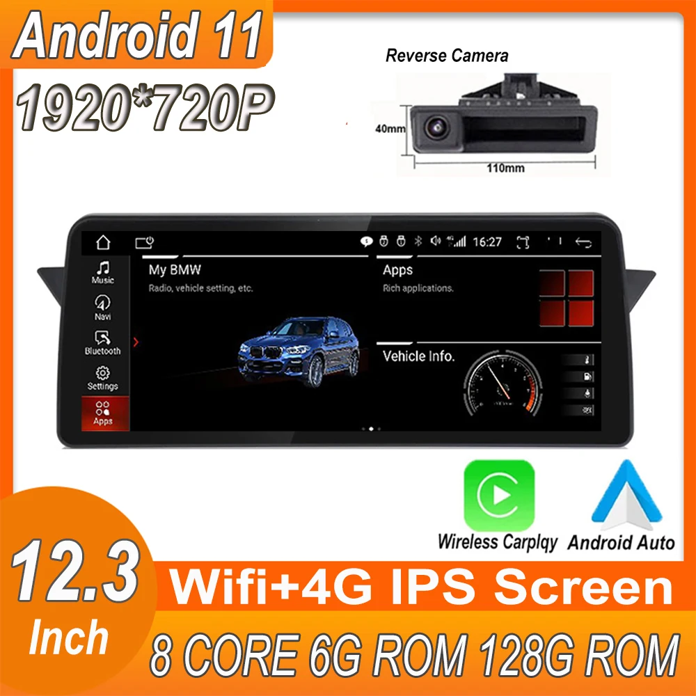 

12.3" Android 11 IPS DSP Car Radio Stereo Video Player Multimedia GPS Navigation For BMW X1 E84 2009 - 2015 iDrive / CIC System