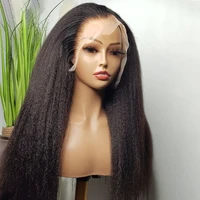 yaki straight synthetic lace front wig black wigs long synthetic lace front wig for women with babyhair heat resistant