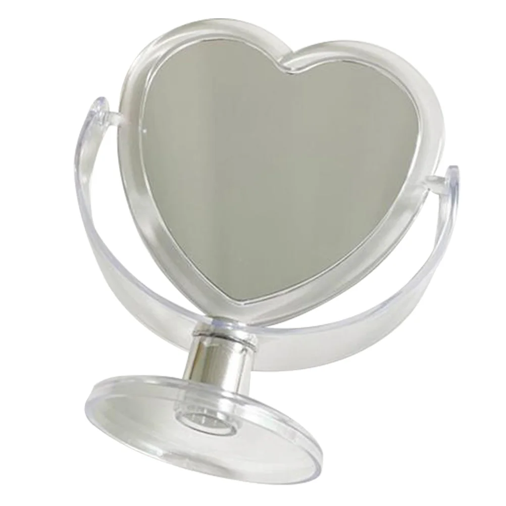 

Mirror Makeupdesktop Heart Acrylic Female Home Shaped Vanity Desk Decor Table Bedroom Tabletop Dresser Rotatable Dressing