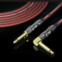 kgr 20awg electric guitar bass audio cable connector straight to right angle plug instrument noise reduction shield guitar cable