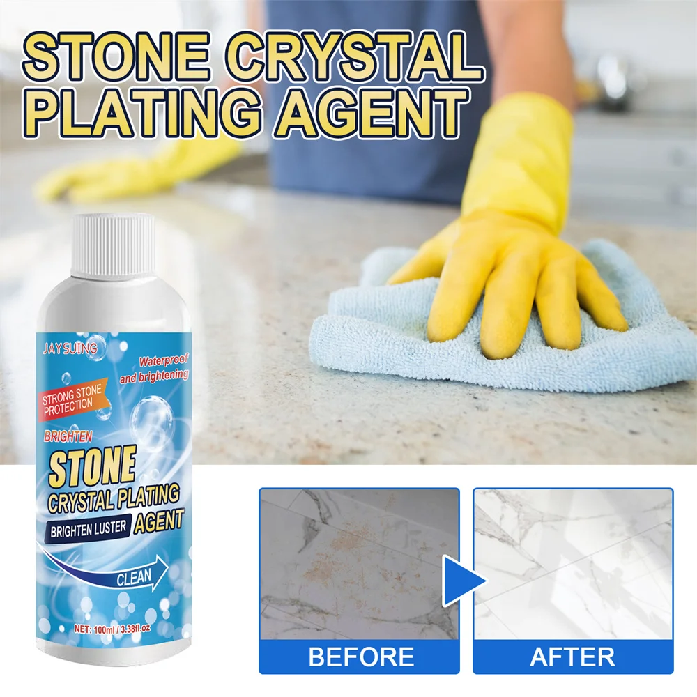 

100ml Crystal Plating Agent For Stone Silicone Whitening And Antiseptic Brightener Specular Gloss Stain Remover Stone Detergent