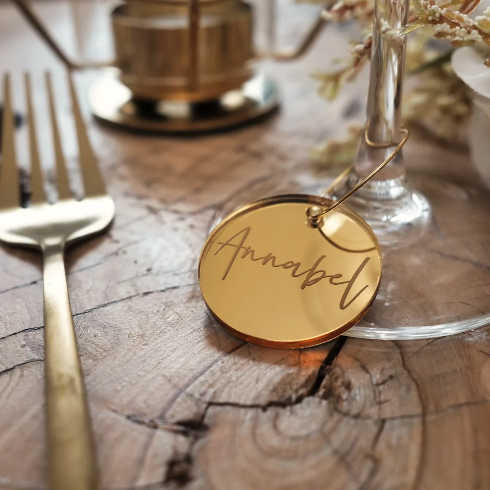 10 шт. Персонализированные Свадебные бирки для напитков название бокалов