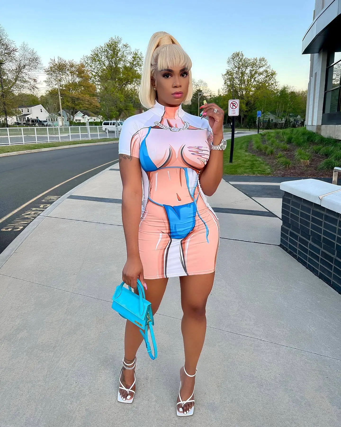 

3D Print Sexy Dresses Women 2022 Party O Neck Short Sleeve Bodycon Dress Club Wrap Mini Dresses