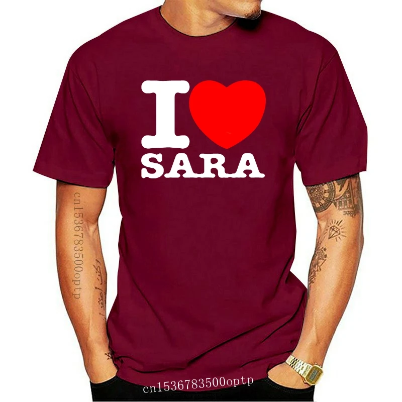 

Мужская одежда, персонализированные футболки I Love Sara Design, мужские футболки с круглым вырезом и коротким рукавом